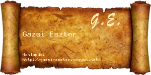 Gazsi Eszter névjegykártya