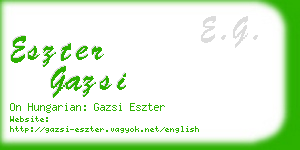 eszter gazsi business card